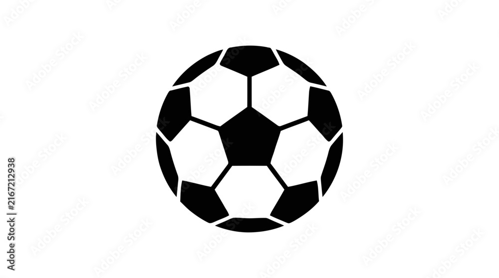 Fototapeta premium Vector illustration of soccer ball icon on a transparent background