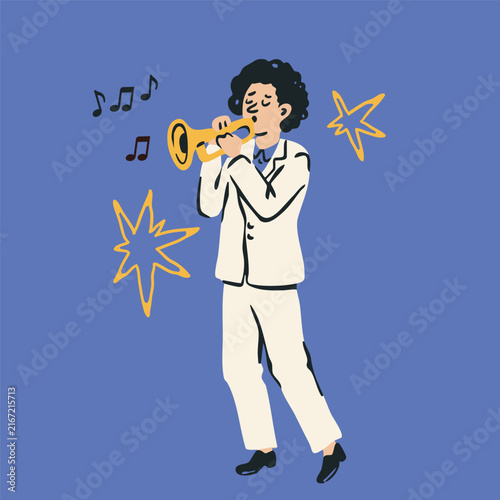 Canvas Print Person dressed in white suit