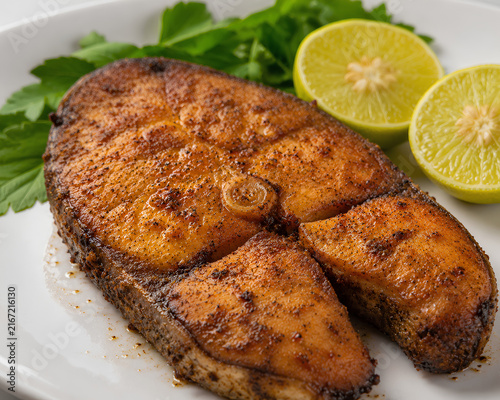 Spicy Grilled Fish Steaks with Fresh Lime and Herbs
