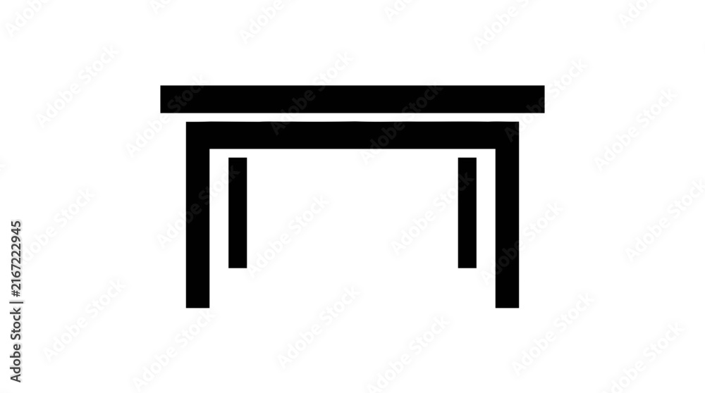 Fototapeta premium Vector illustration of simple table icon on a transparent background