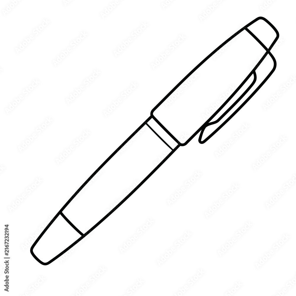 Obraz premium Outline of a pen