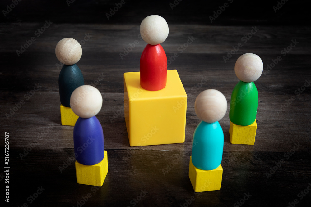 Obraz premium leadership skill , uniqueness , human resource management