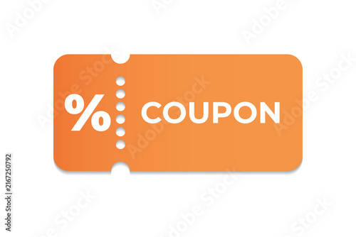 Voucher icon. Discount coupon. Coupon template. 