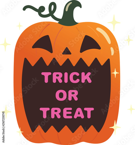Invitation card of Halloween season. Template of Halloween pumpkin decoration, Frame of cute pumpkin.