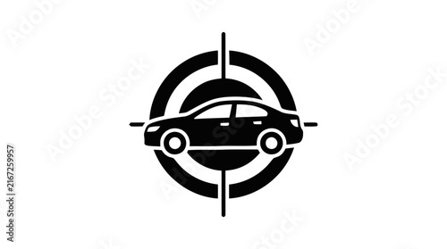 Vector illustration of car target on a transparent background
