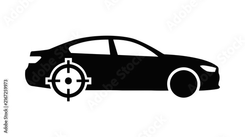Vector illustration of car target wheel on a transparent background