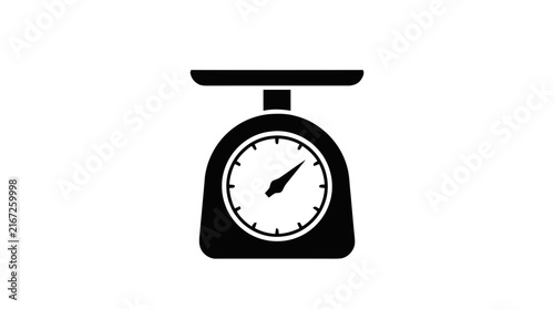 Vector illustration of kitchen scale icon on a transparent background