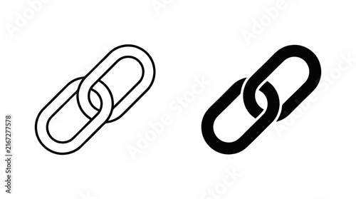 Vector illustration of chain link vector icon on a transparent background