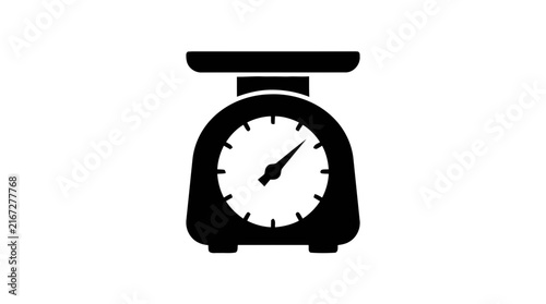 Vector illustration of kitchen scale icon on a transparent background