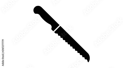 Vector illustration of kitchen knife on a transparent background