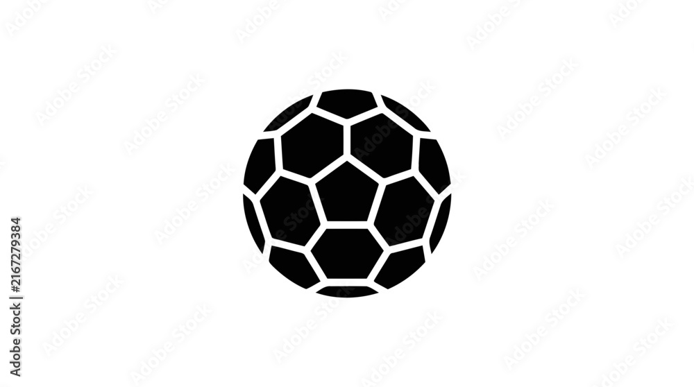 Fototapeta premium Vector illustration of soccer ball icon on a transparent background
