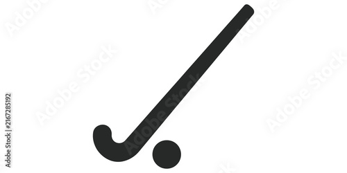 Photography Hockey stick and ball black icon symbolizing sport and game.