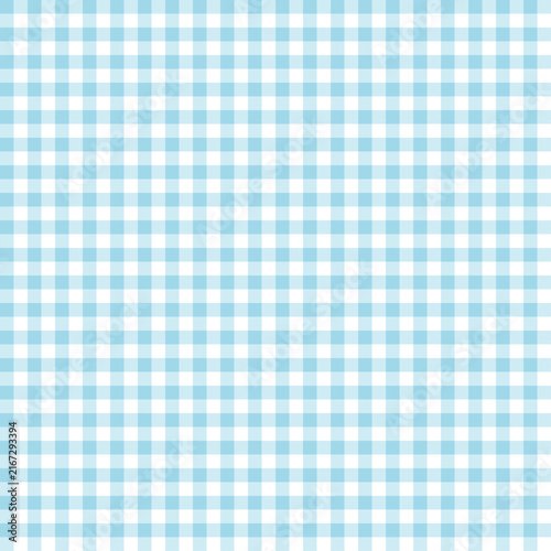 Light Blue gingham check pattern background, cute seamless pastel grid texture