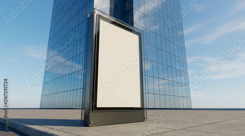 Modern Digital Information Display for Outdoor Advertising in City