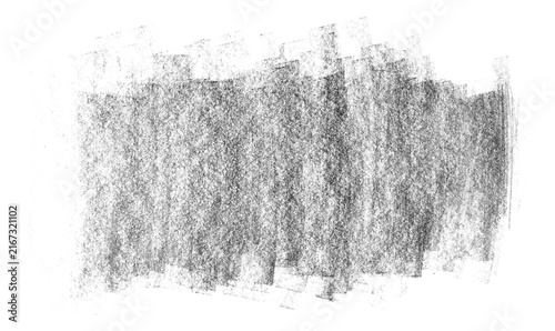 Scribble lines and shading with graphite pencil, grunge texture, isolated on white background, clipping path