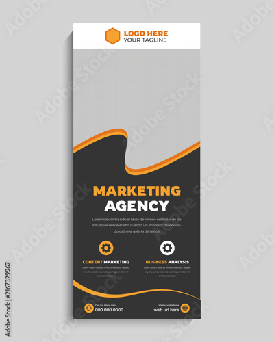 Business Marketing Agency Roll Up Banner Template Design