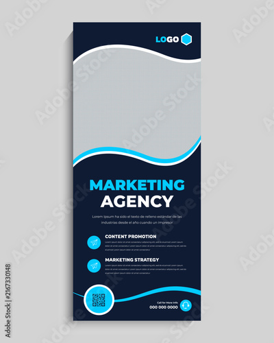 Business Marketing Agency Roll Up Banner Template Design