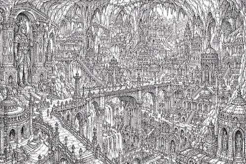 Underground City of Stone and Shadows, underground city, ancient underground city, stone city, subterranean architecture, underground architecture, ancient ruins, mysterious ruins, stone tunnels, unde