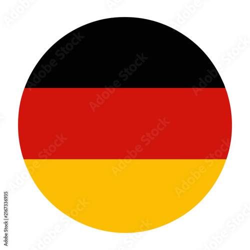 round germany flag national icon