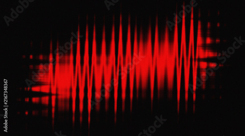 Abstract Dark Red Sound Waves Background, Red and Black Vertical Distortion Texture, Crimson Light Pulse Motion Overlay