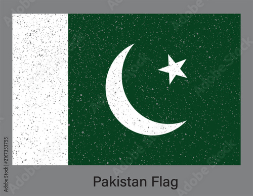 Foto Grunge textured flag of pakistan