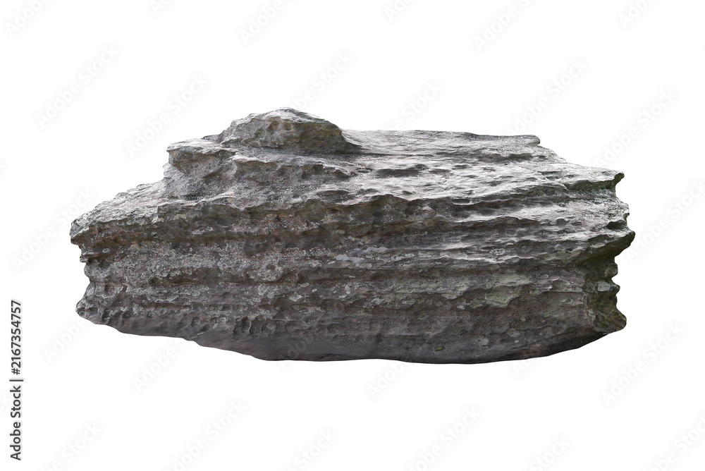 Naklejka premium Rock isolated transparency background.