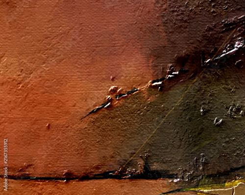 Dramatic Rust Toned Oil Fragment