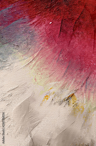 Modern Pink Impasto Canvas Detail
