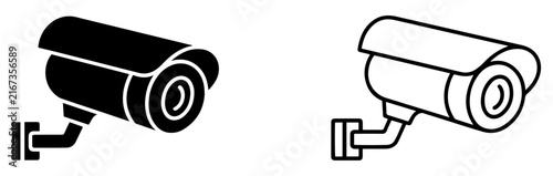 cctv security camera line icon