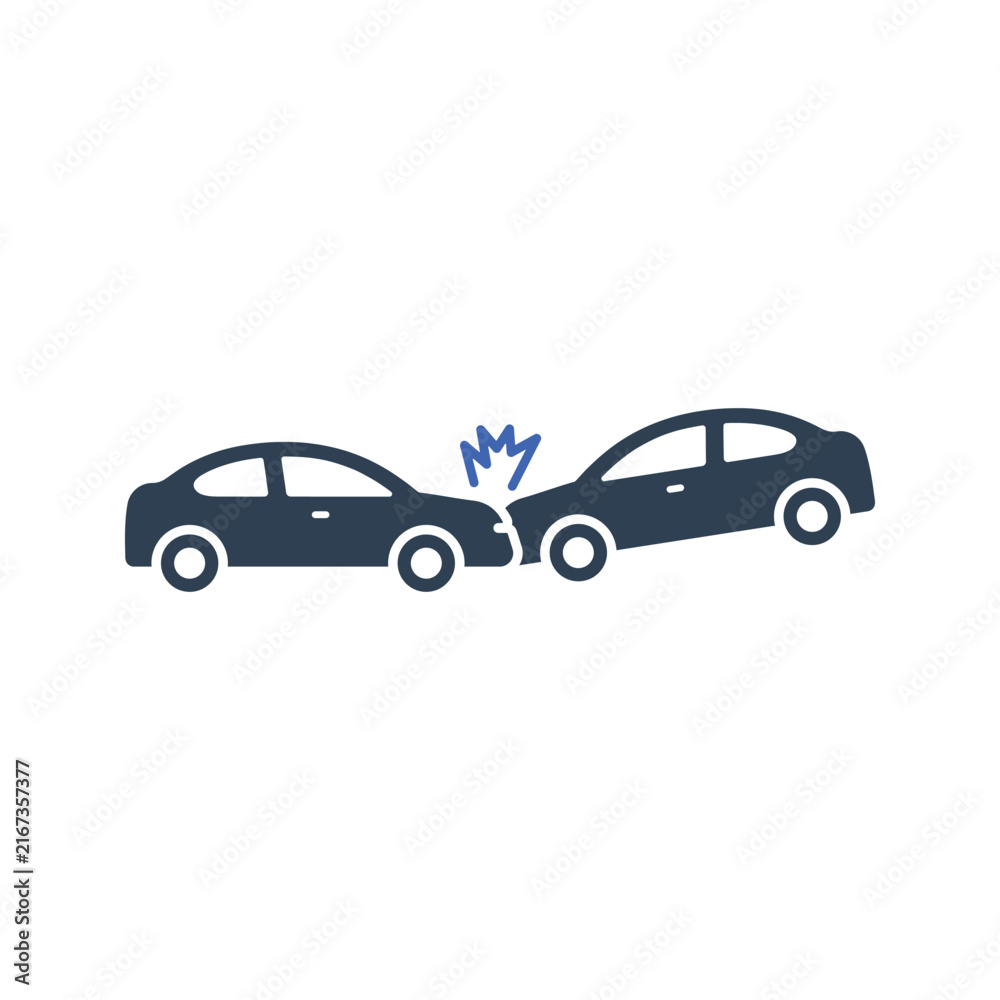 Fototapeta premium Car crash icon