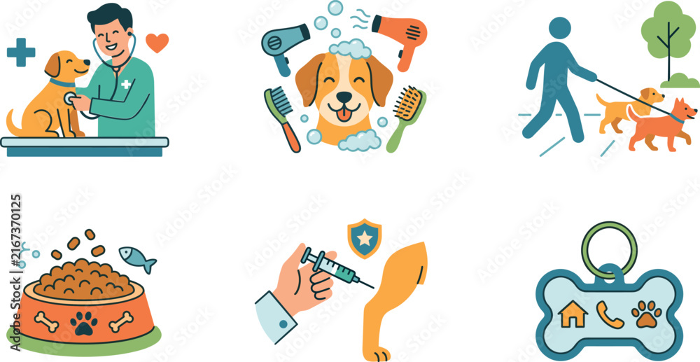 Fototapeta premium Comprehensive Guide to Professional Veterinary Care, Pet Grooming Services, and Healthy Animal Husbandry