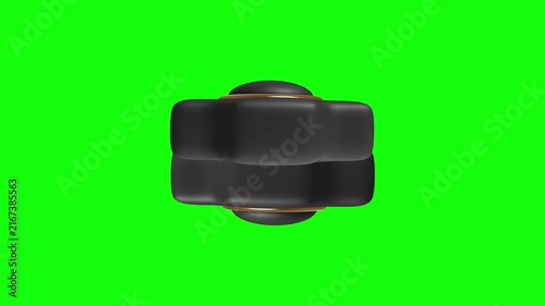 Hose Repair Connector 3D animated on green screen background