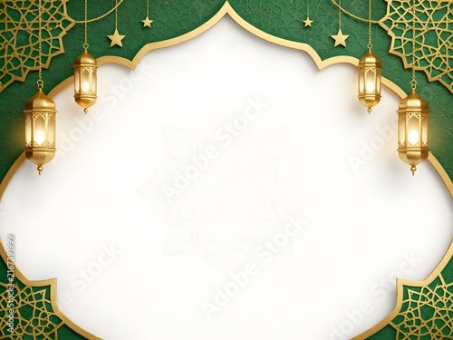 Islamic Lantern Greeting Card Background