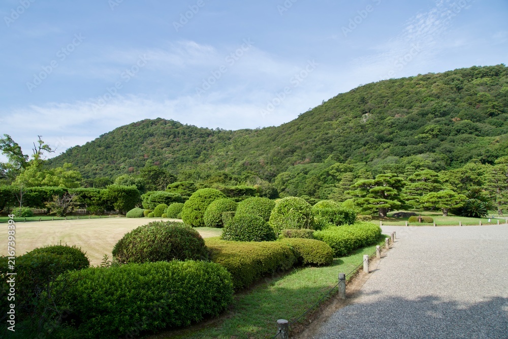 Obraz premium Scenes from Ritsurin Park and Mt. Shunzan