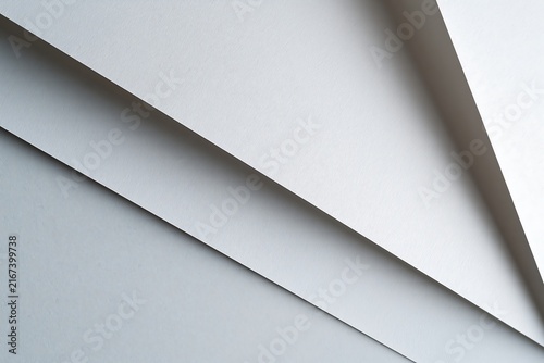 Minimalist white paper architecture abstract background with sharp lines