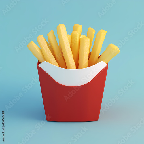 Delicious French Fries in a Cardboard Container