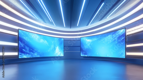 Futuristic Data Stream Tunnel