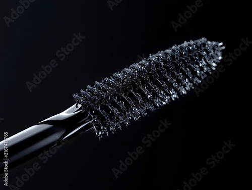 Mascara Brush with Liquid Texture Detail Macro Beauty Closeup