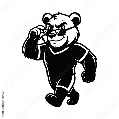 Cute Teddy Bear and Panda Bear Cartoon Characters Playing Guitar, Adorable Animal Vector Illustration for Kids, Toys, Gifts, Music and Fun Creative Designs