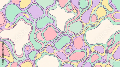 Pastel Liquid Cell Y2K Abstract Background