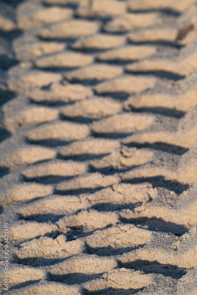 Fototapeta premium A close-up photo of a car track