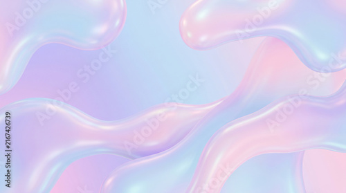 Pastel Blue Pink Liquid Blob Y2K Background