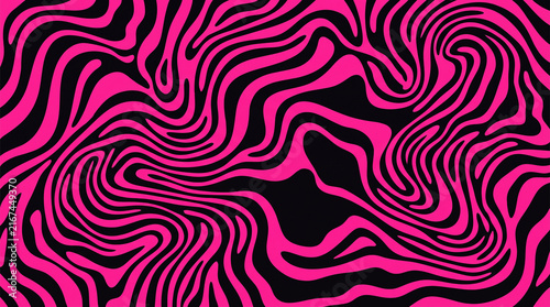 Purple Pink Zebra Wave Y2K Abstract Background