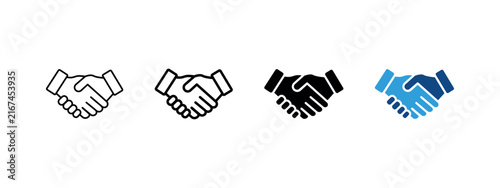 Bild auf Leinwand Handshake business icon