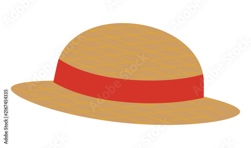 This is an illustration of a straw hat.