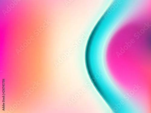 Abstract background featuring a smooth curved design with vibrant gradient colors blending from pink to cyan and soft white