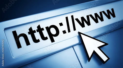 Tapety artystyczne Cursor highlighting web address bar with https://www