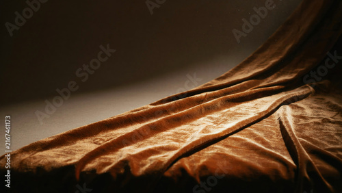 Modern Luxury Fabric Curtain with Earthy Neutral Background for Minimal Product Mockup Design