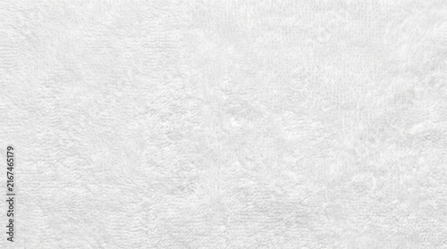 White terrycloth towel fabric texture background close-up
