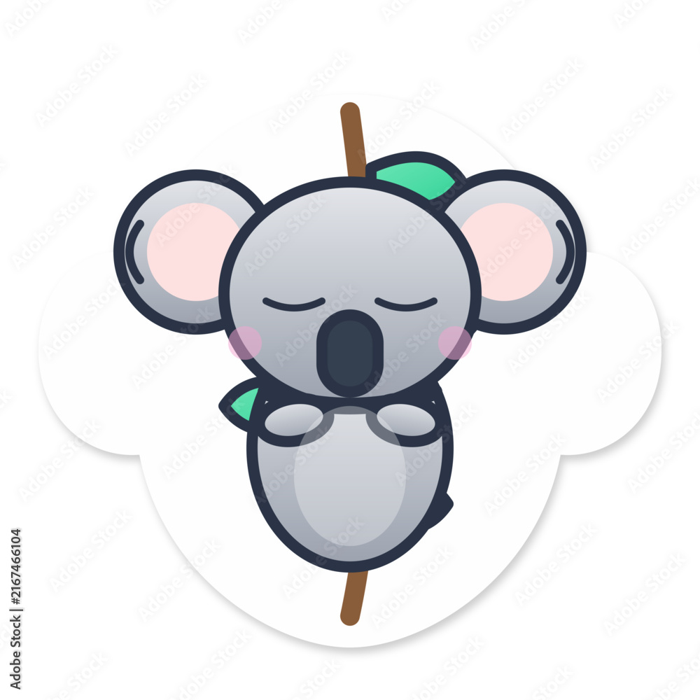 Fototapeta premium Vector 9 adorable custom koal